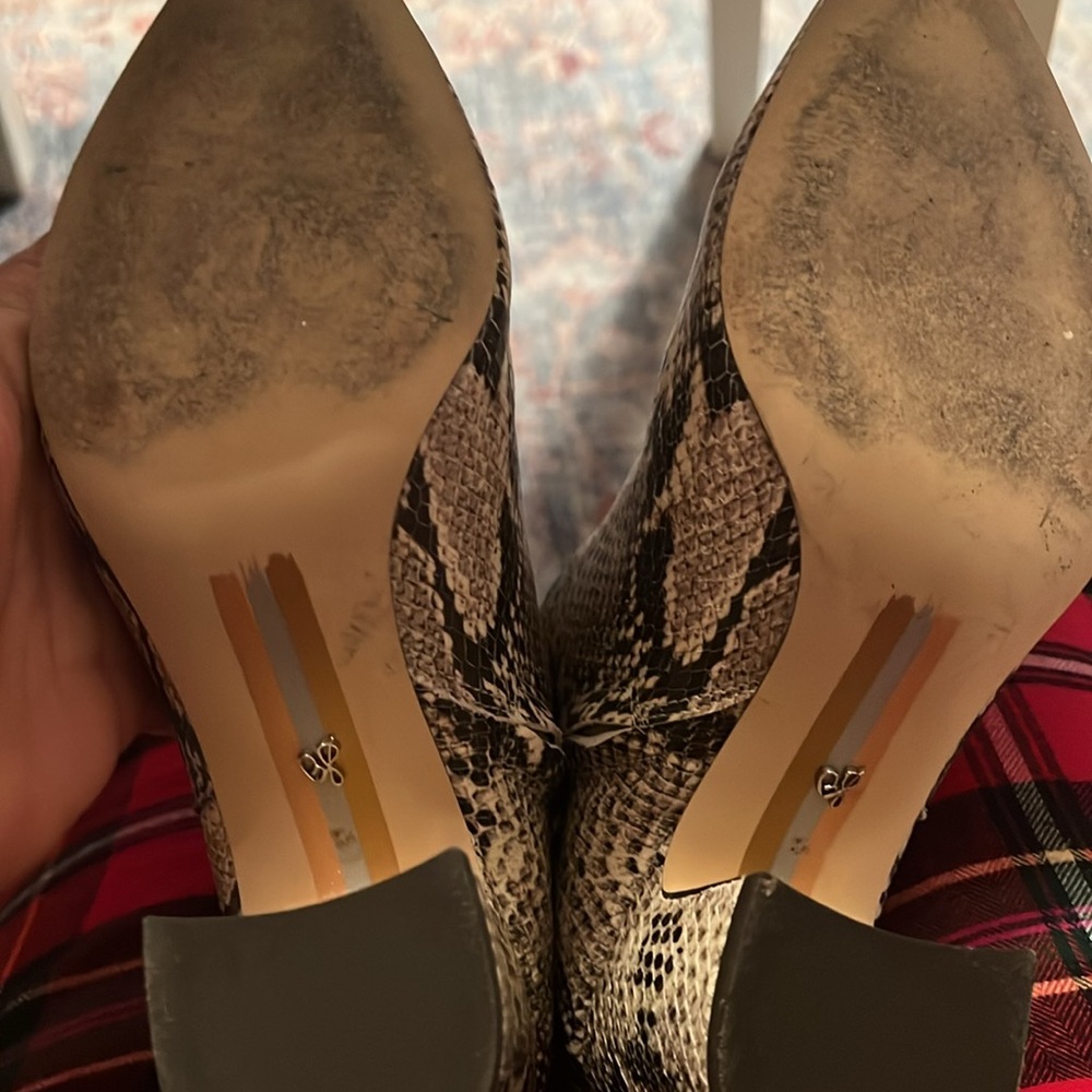 Sam Edelman Women's Snake Print Ankle Boots - Picture 5 of 10